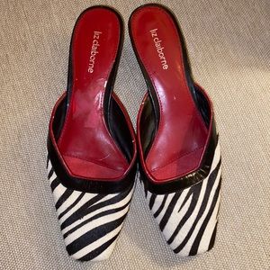SOLD Liz Claiborne Zebra Mules